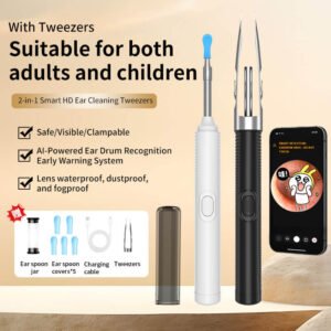 NonaEar™ 2‑in‑1 AI Visual Ear Cleaner with Ear Spoon & Tweezer