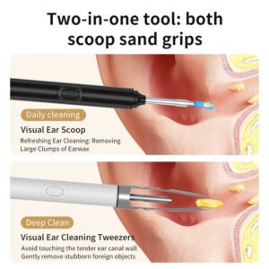 NonaEar™ 2‑in‑1 AI Visual Ear Cleaner with Ear Spoon & Tweezer